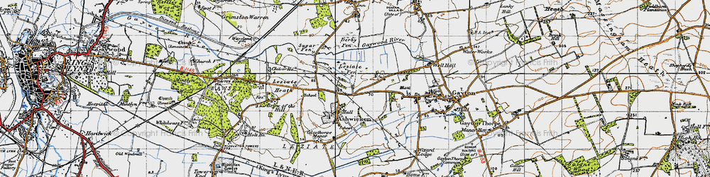Old map of Ashwicken in 1946