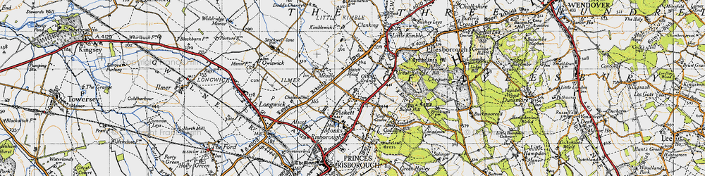 Old map of Askett in 1947