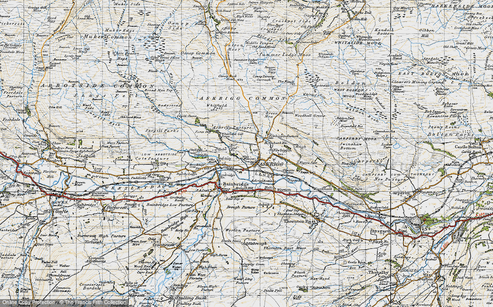 Old Map of Askrigg, 1947 in 1947