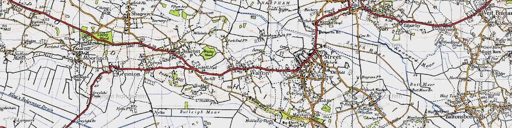 Old map of Asney in 1946