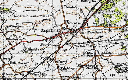 Old map of Aspatria in 1947