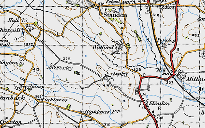 Old map of Aspley in 1946