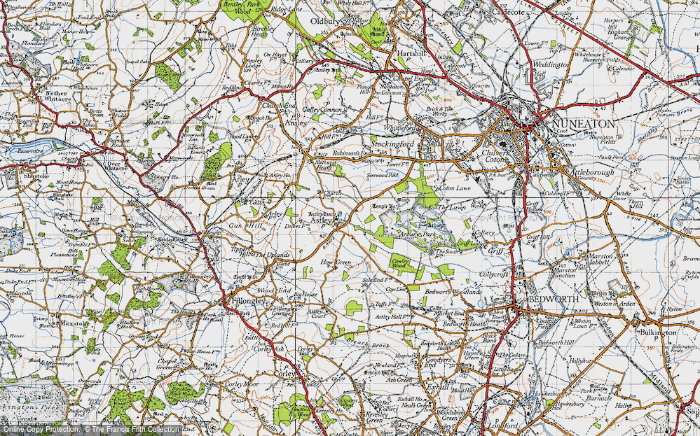 Old Map of Astley, 1946 in 1946