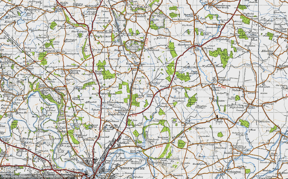 Old Map of Astley, 1947 in 1947