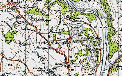 Old map of Astley Abbotts in 1946