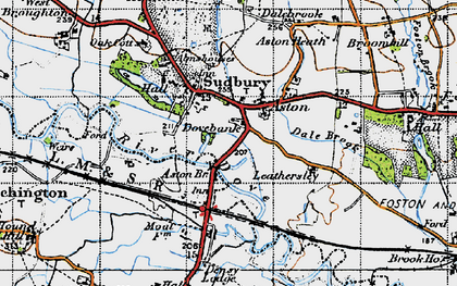 Old map of Aston Br in 1946