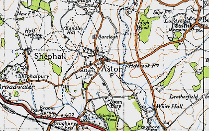 Old map of Aston in 1946