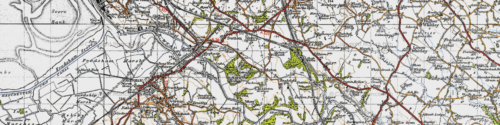 Old map of Aston Lodge in 1947