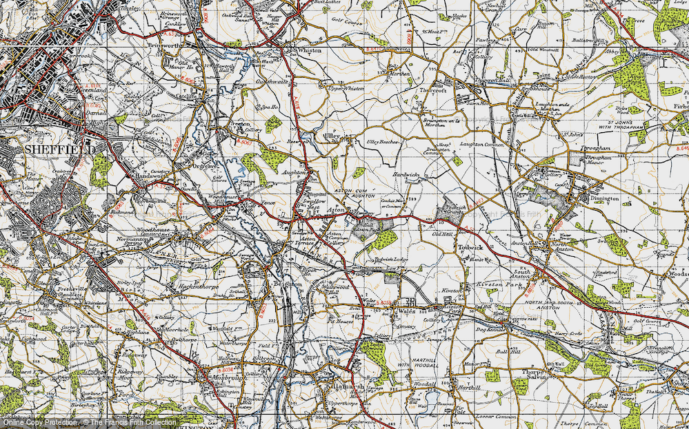 Old Map of Aston, 1947 in 1947