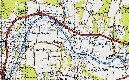 Old map of Aston in 1947