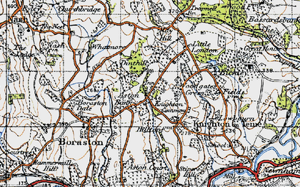 Old map of Aston Bank in 1947