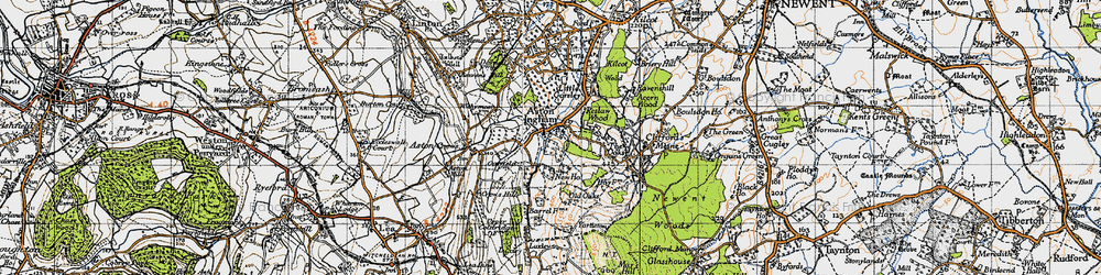 Old map of Aston Ingham in 1947