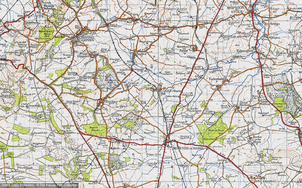 Old Map of Aston Magna, 1946 in 1946