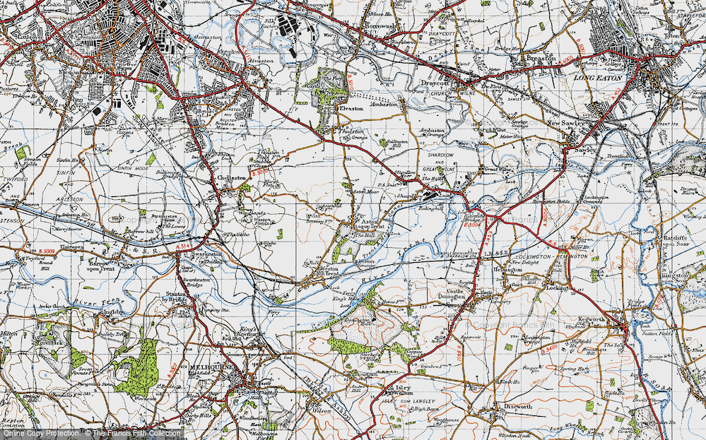 Old Map of Aston-on-Trent, 1946 in 1946