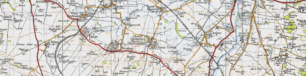 Old map of Aston Upthorpe in 1947