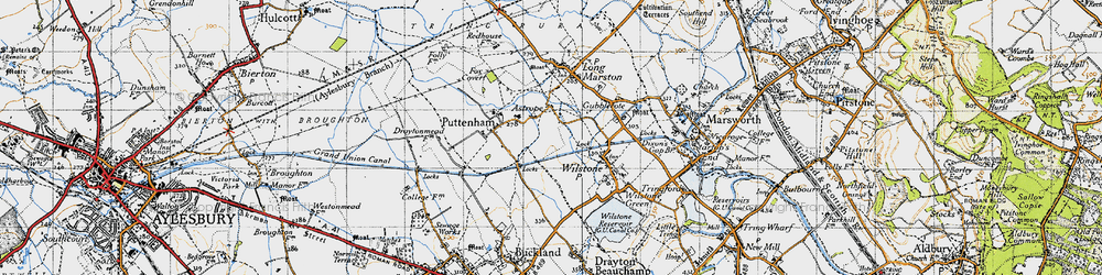 Old map of Astrope in 1946
