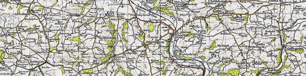 Old map of Atherington in 1946