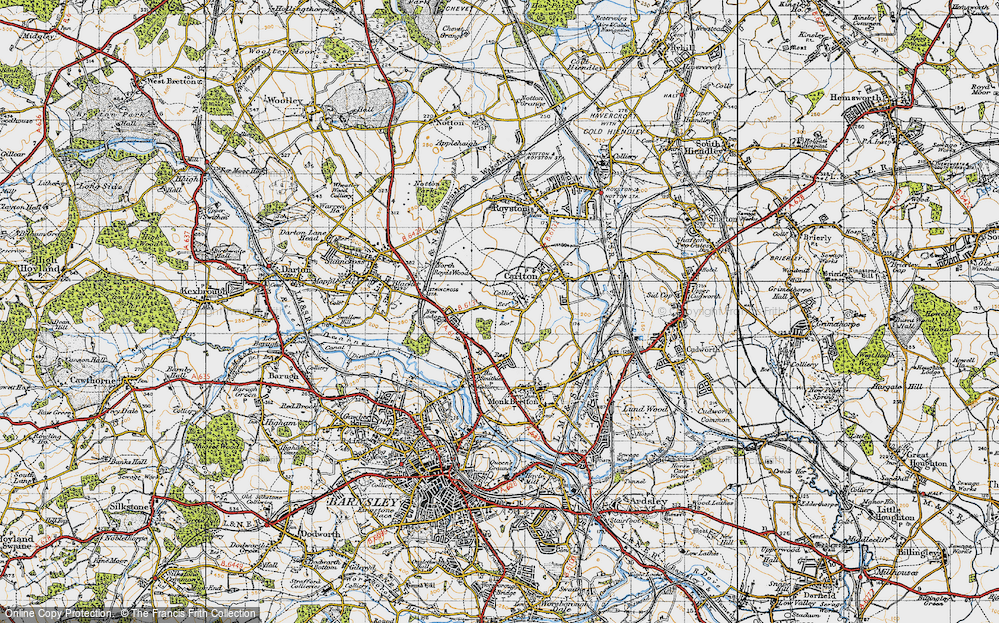 Old Map of Athersley North, 1947 in 1947