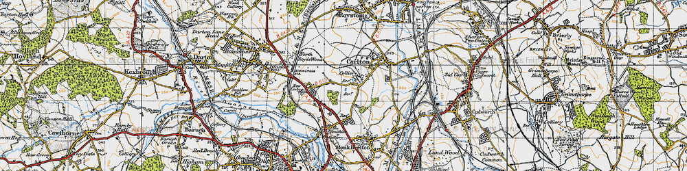 Old map of Athersley North in 1947