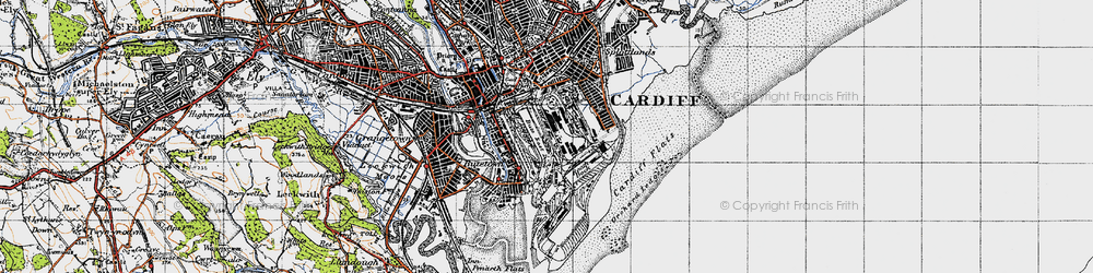 Old map of Atlantic Wharf in 1947