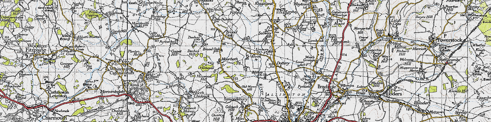 Old map of Atrim in 1945