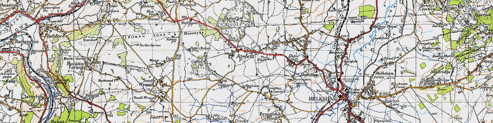 Old map of Atworth in 1946