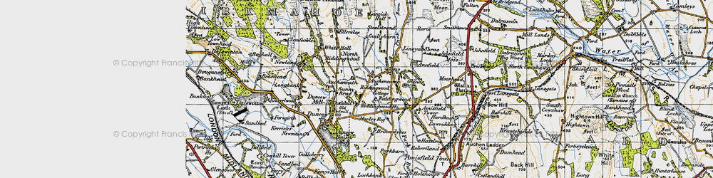 Old map of Auchencairn in 1947