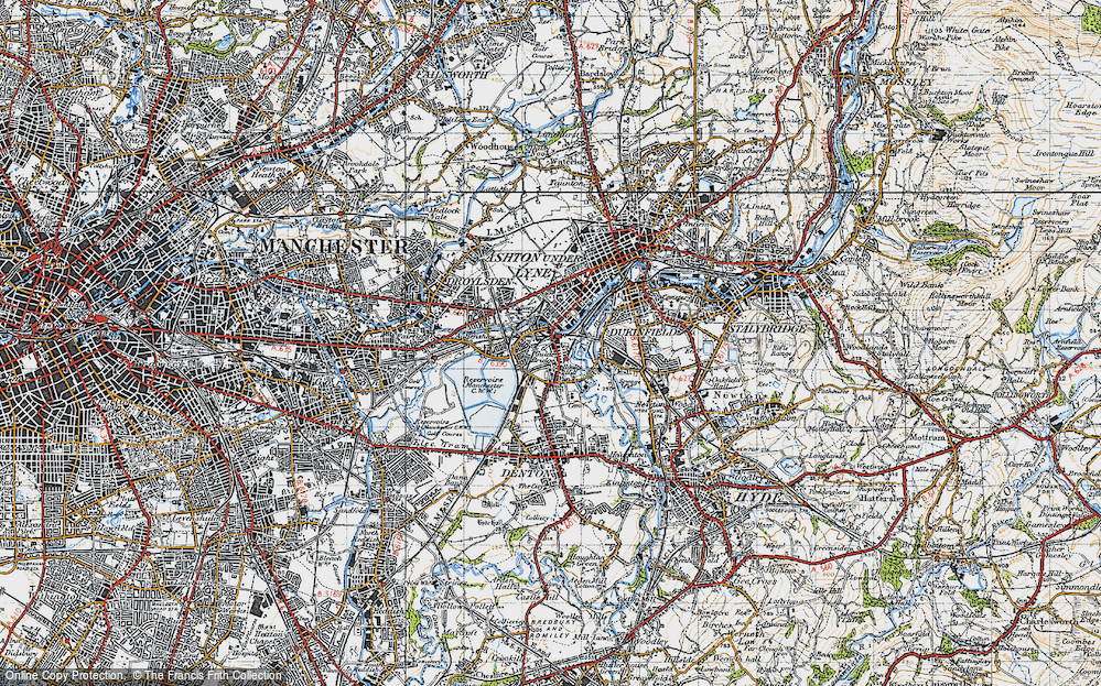 Old Map of Audenshaw, 1947 in 1947