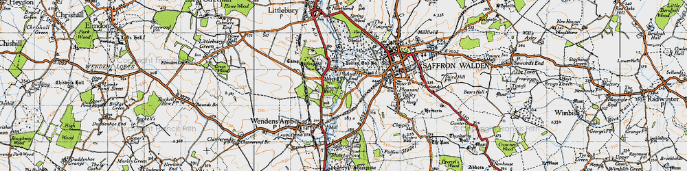 Old map of Brand's Hill in 1946