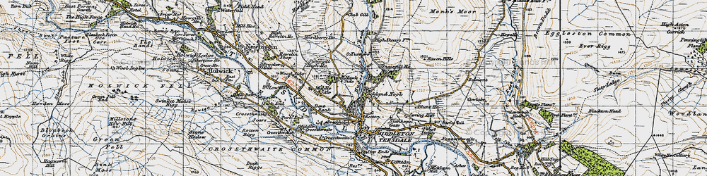 Old map of Aukside in 1947