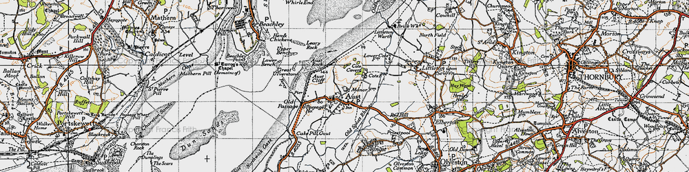 Old map of Old Splott Rhine in 1946