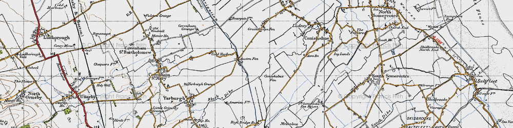 Old map of Austen Fen in 1946