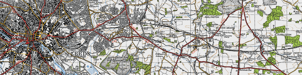 Old map of Austhorpe in 1947