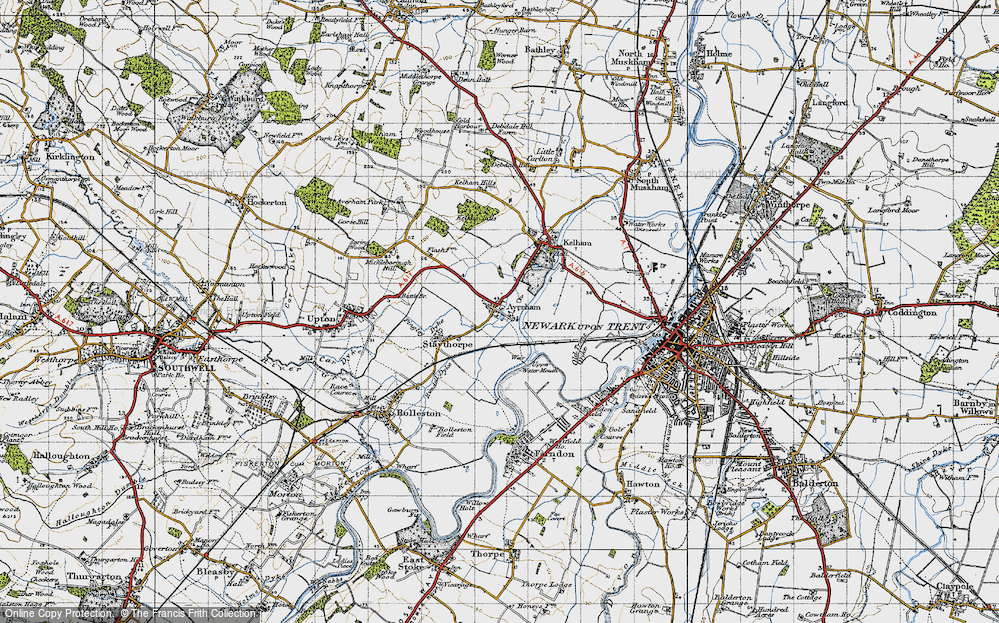 Old Map of Averham, 1947 in 1947