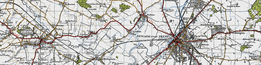 Old map of Averham in 1947