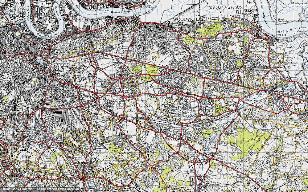 Old Map of Avery Hill, 1946 in 1946