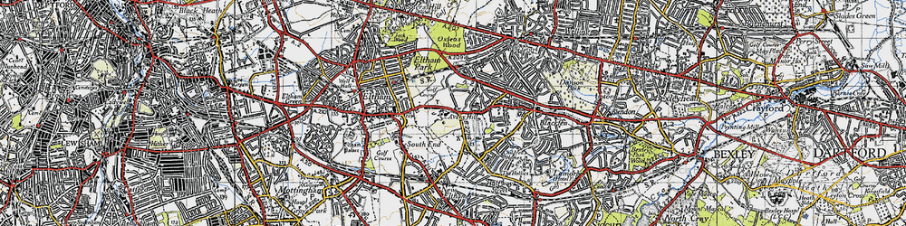 Old map of Avery Hill in 1946