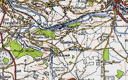 Old map of Avoncliff in 1946