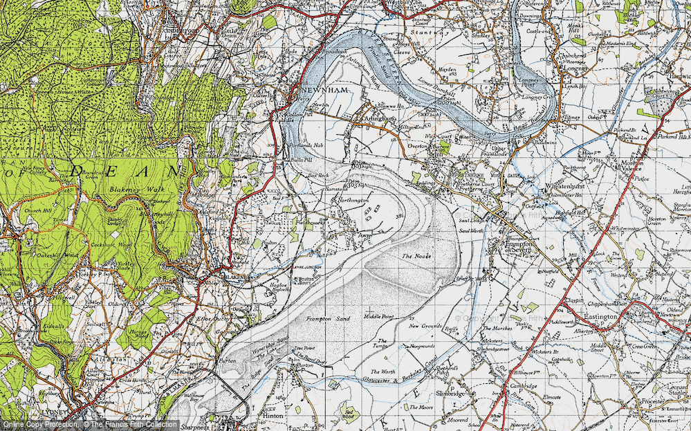 Old Map of Awre, 1946 in 1946