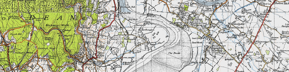 Old map of Awre in 1946