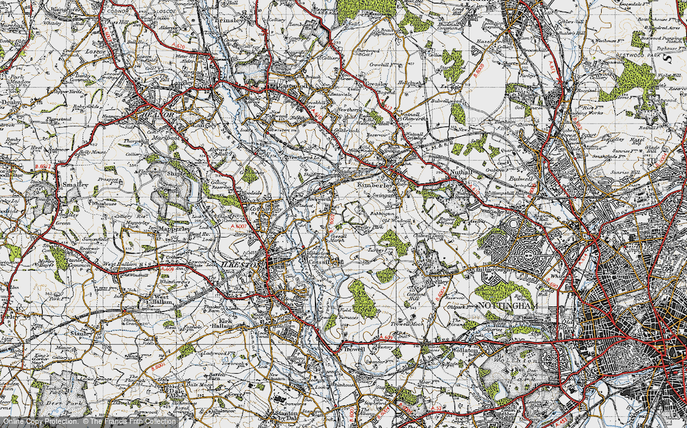 Old Map of Awsworth, 1946 in 1946
