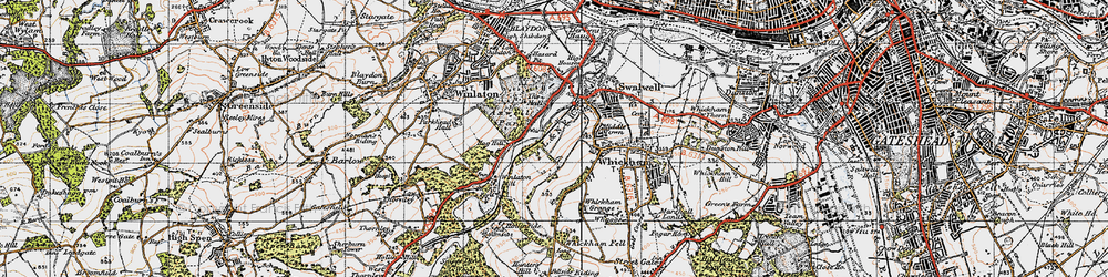 Old map of Axwell Park in 1947