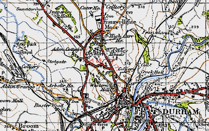 Old map of Aden Cott in 1947
