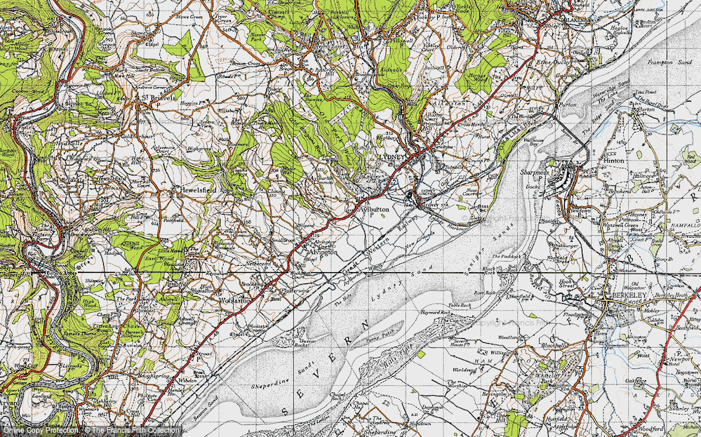Old Map of Aylburton, 1946 in 1946