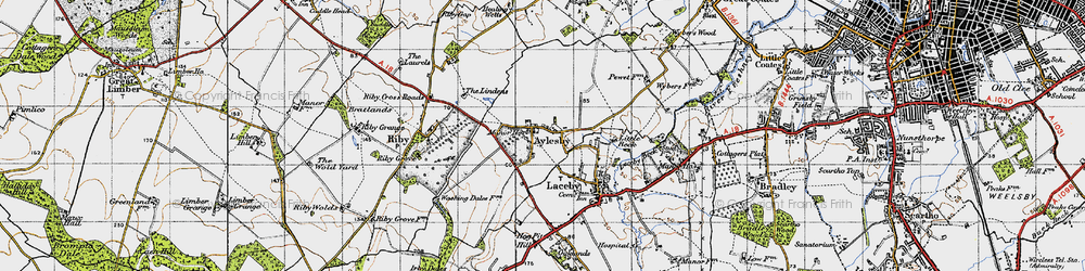 Old map of Lindens, The in 1946