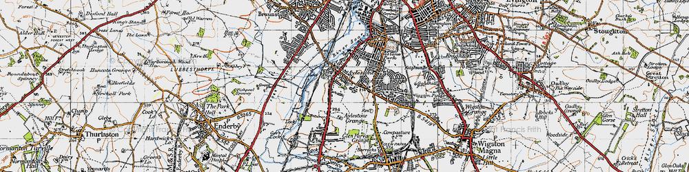 Old map of Aylestone in 1946
