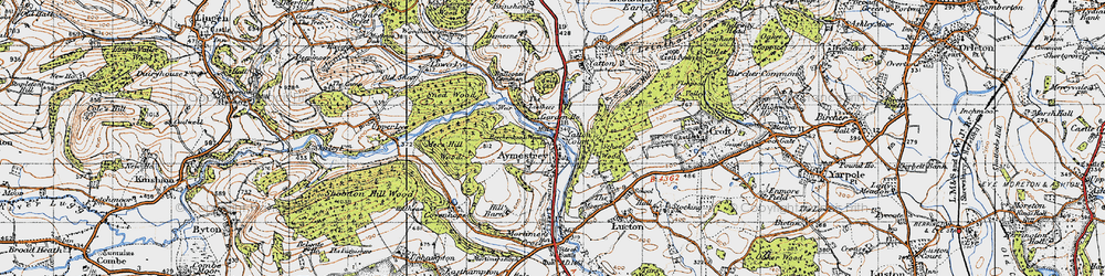 Old map of Aymestrey in 1947