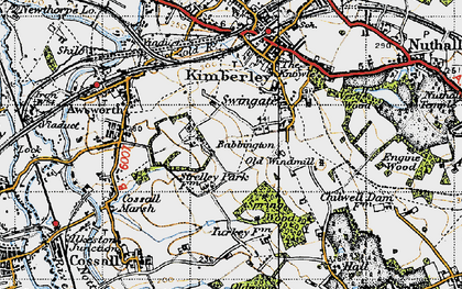 Old map of Babbington in 1946