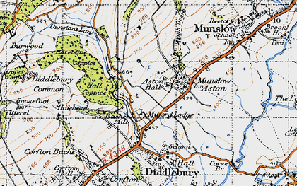 Old map of Bache Mill in 1947