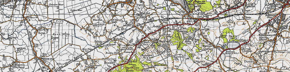 Old map of Backwell in 1946